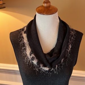 Joseph Ribkoff Shell with Animal Print Fringe